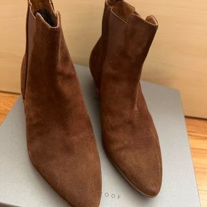 Aquatalia Brown Suede Farica Ankle Boot 8.5 New in Box